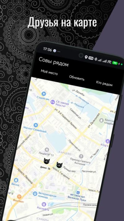 Друзья на карте